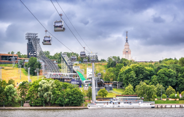 Воробьевы горы. Московская канатная дорога Воробьевы горы. Московская канатная дорога